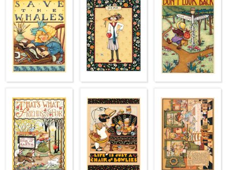 Vintage Print Postcards Discount