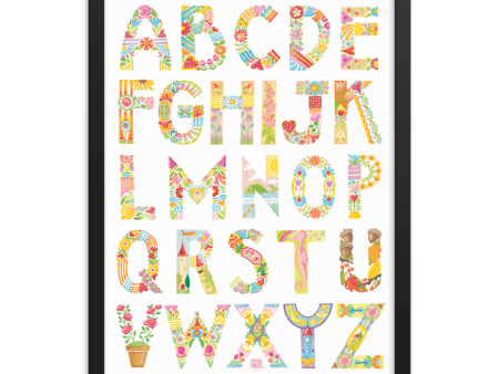 Alphabet Garden Framed Print Online