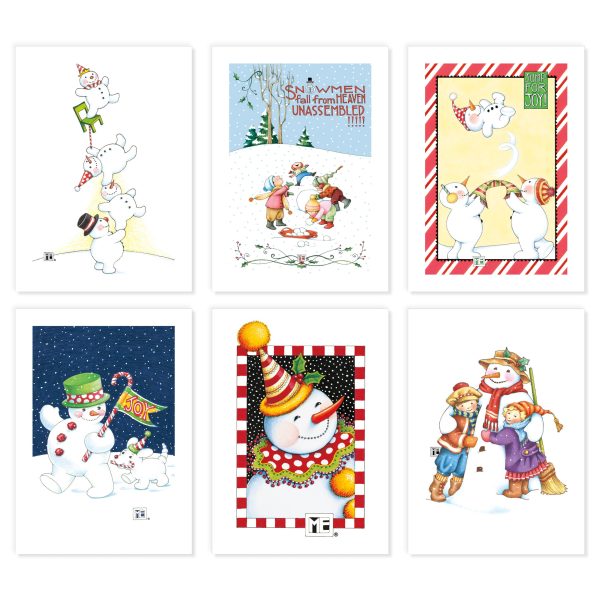 Christmas Snowpeople Postcards Supply