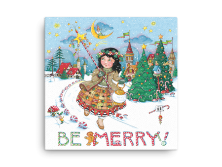 Be Merry Wall Canvas For Cheap