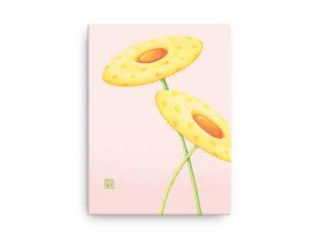 Fried Egg Flower Wall Canvas Sale