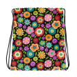 Rainbow Floral Drawstring Bag Cheap