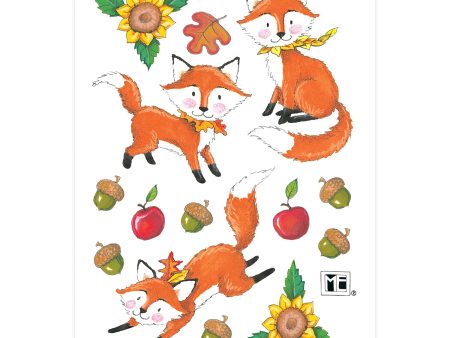 Fall Foxes Sticker Sheet For Cheap