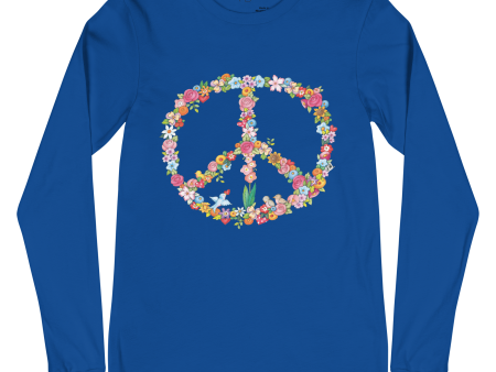 Floral Peace Unisex Long Sleeve Shirt Discount