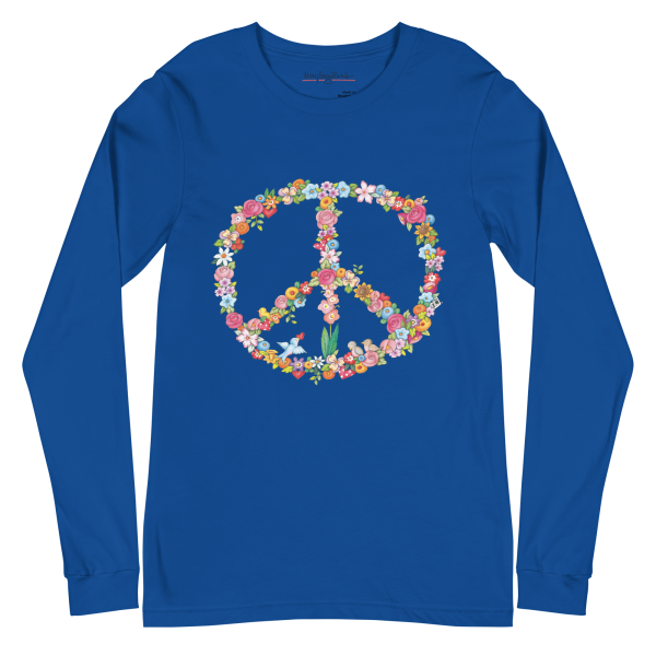 Floral Peace Unisex Long Sleeve Shirt Discount