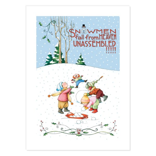 Christmas Snowpeople Postcards Supply