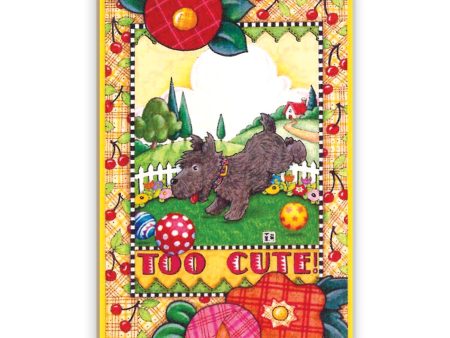 Too Cute Scottie Wooden Magnet Online