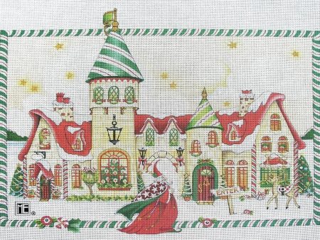 Needlepoint Canvas: Christmas Wizard s Castle Supply