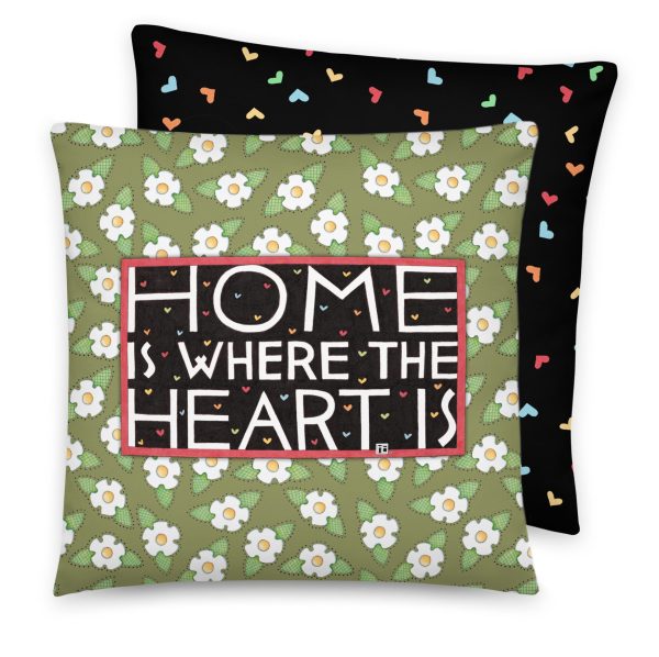 Home Is Where the Heart Is Pillow on Sale