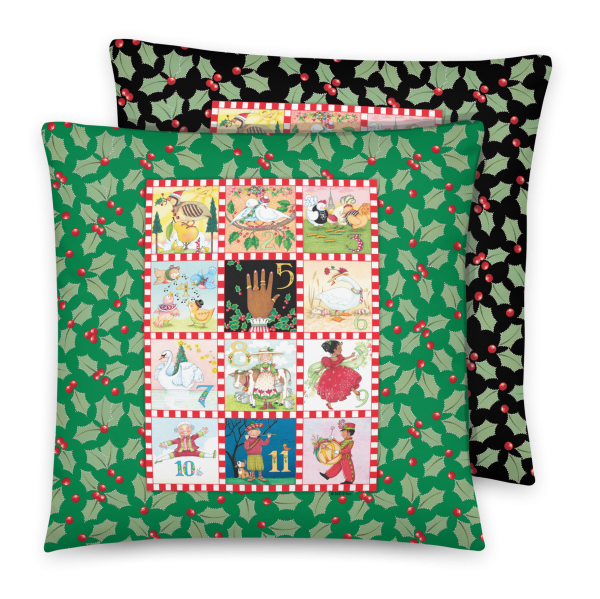 Twelve Days of Christmas Pillow For Cheap