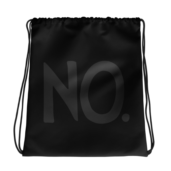 Complete Sentence NO Charcoal Drawstring bag Online