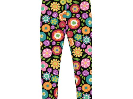 Rainbow Floral Leggings For Discount