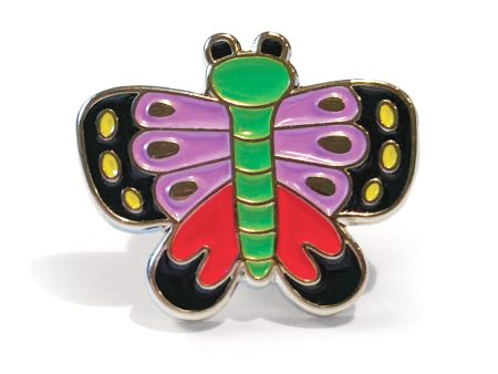 Butterfly Mini Enamel Art Pin Hot on Sale