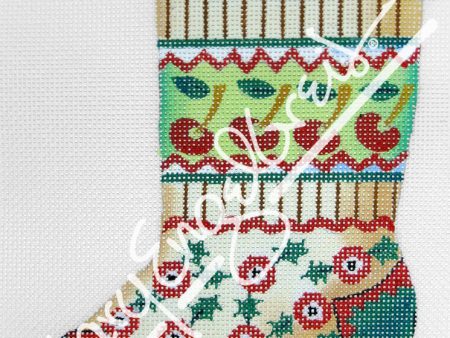 Needlepoint Canvas: Stocking Cherry Bands For Sale