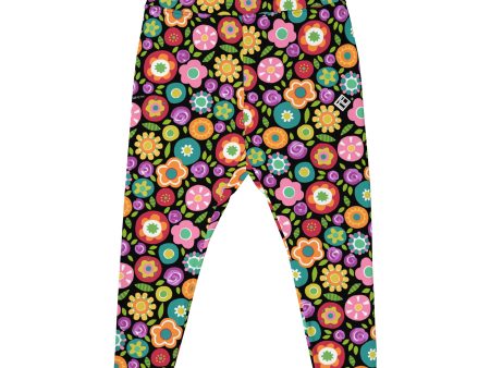 Rainbow Floral Plus Size Leggings Sale