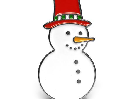 Snowman Enamel Art Pin Online Sale