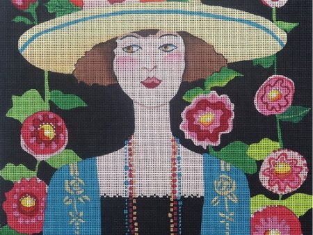 Needlepoint Canvas: Flower Shop Girl Online Hot Sale