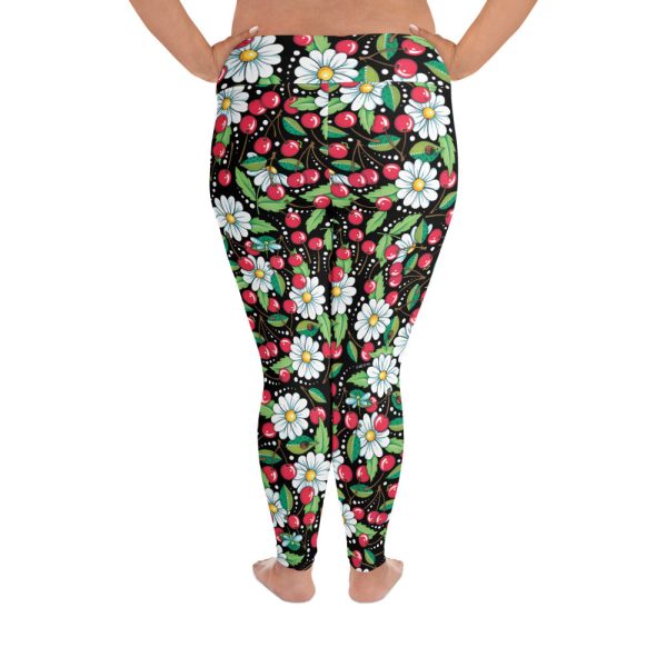 Cherry Daisy Plus Size Leggings on Sale