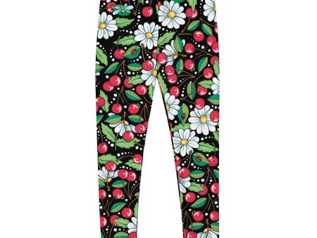 Cherry Daisy Leggings For Cheap