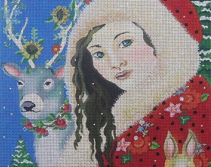 Needlepoint Canvas: Christmas Princess Hot on Sale