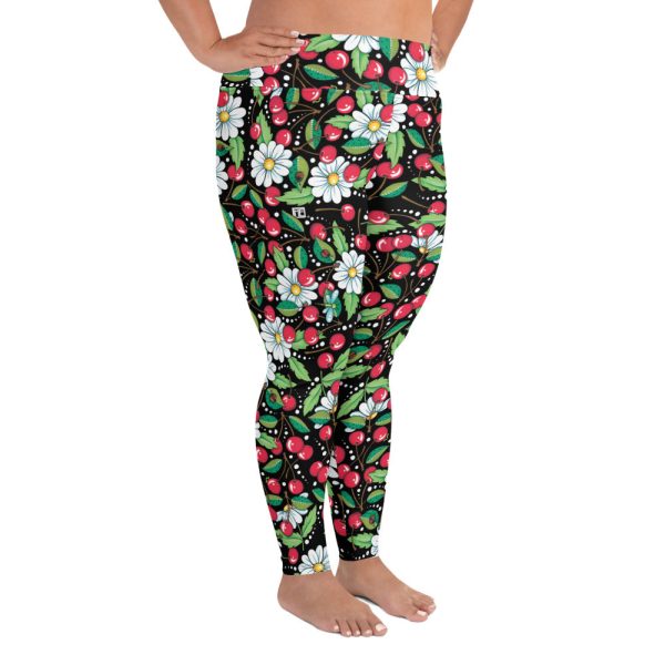 Cherry Daisy Plus Size Leggings on Sale