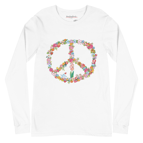 Floral Peace Unisex Long Sleeve Shirt Discount