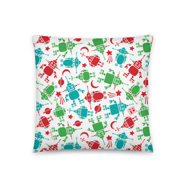 Turquoise Holiday Robots Pillow Online Hot Sale