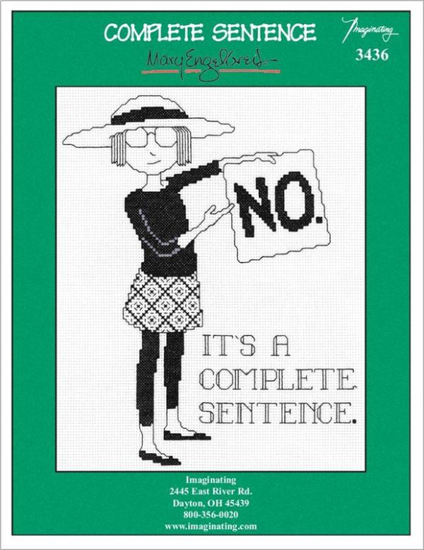 Complete Sentence Counted Cross Stitch Leaflet Online Sale