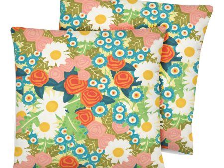 Bright Floral Burst Pillow on Sale