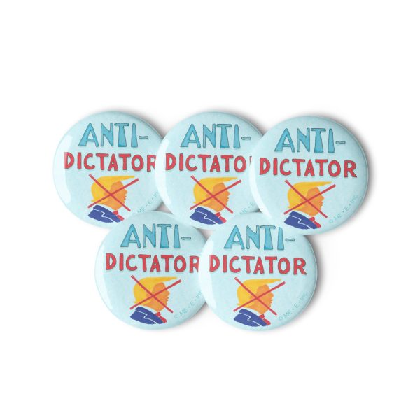 Anti-Dictator Button Pins on Sale