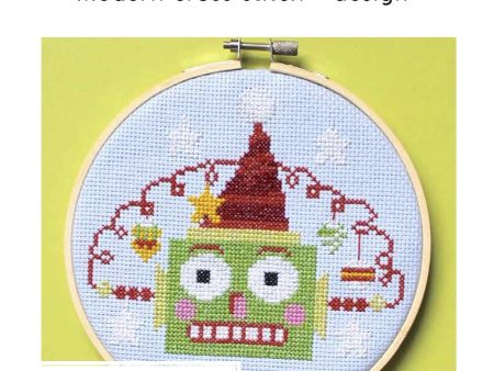 Green Christmas Robot Cross Stitch Leaflet Online Sale