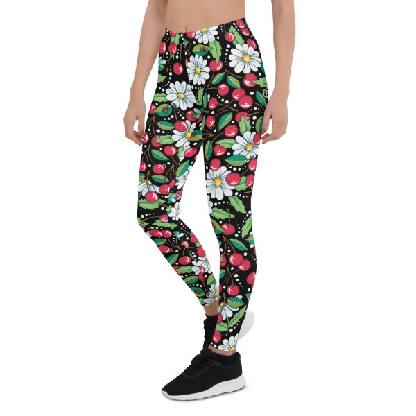 Cherry Daisy Leggings For Cheap