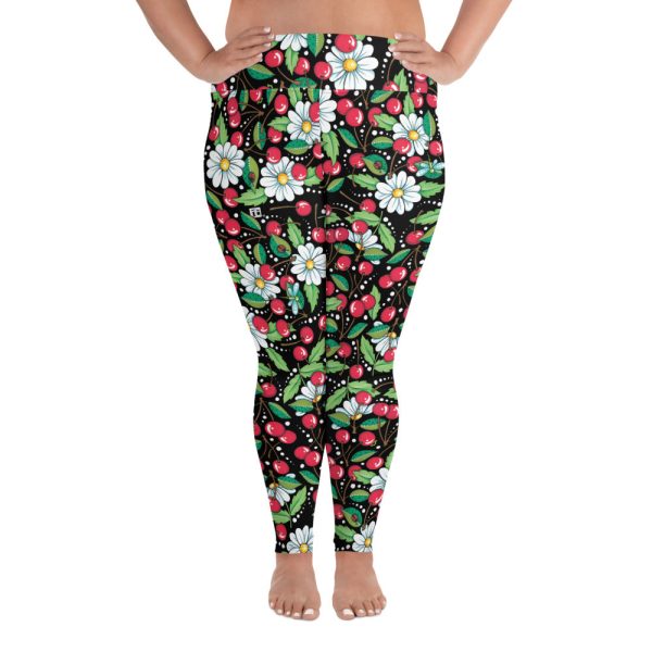 Cherry Daisy Plus Size Leggings on Sale