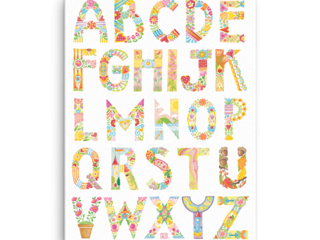 Alphabet Garden Wall Canvas Cheap