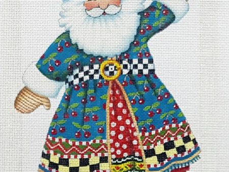 Needlepoint Canvas: Cherry Santa Online Hot Sale