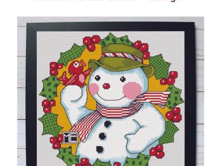 Snowman Wreath Cross Stitch Leaflet Sale