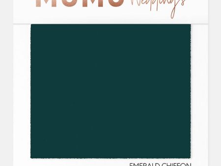 Bridesmaid Fabric Swatch ~ Emerald Chiffon Sale